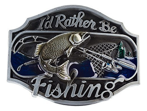 Hebilla Rage Unisex De Adultos  I 'd Rather Be Fishing Redne