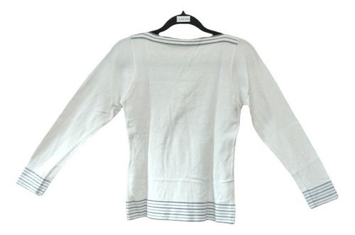 Sweater Vintage Blanco Y Rayado - Sweater Rayas