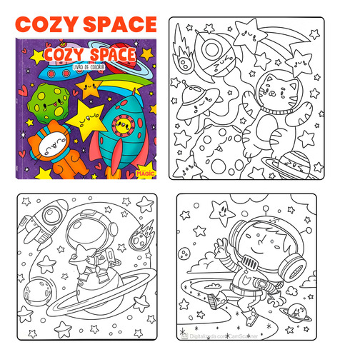 Kit 4 Livros De Colorir Cozy Comfy | Tik Tok