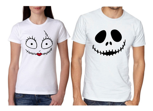 Playeras De Pareja Jack Y Sally Novios Sublimadas