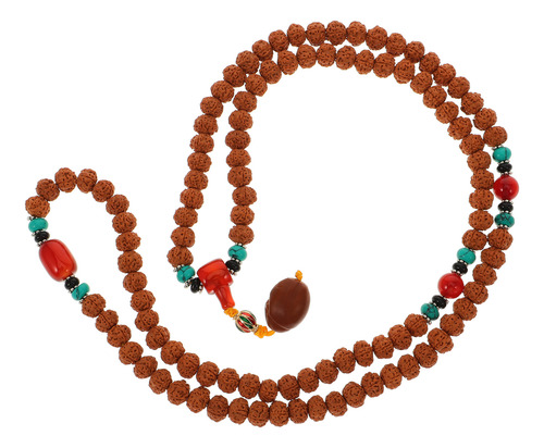 Collar De 108 Cuentas Rudraksha, Pulsera De Oración, Color A