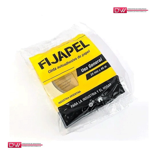 Imagen 4 de 10 de Cinta De Papel Enmascarar Pintor Fijapel 18x40mts X18u Dw!