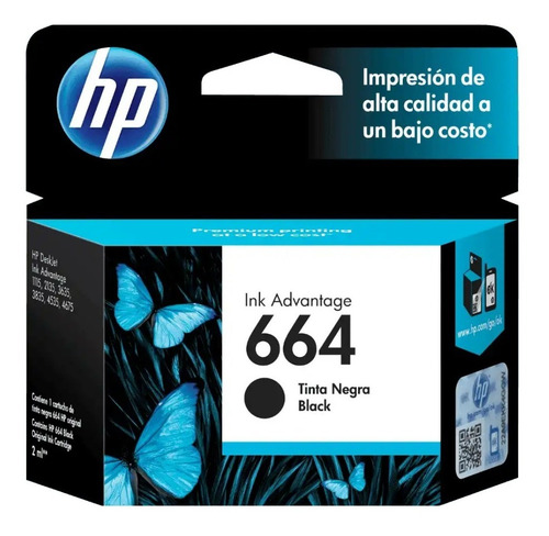 Cartucho De Tinta Hp 664 Negra Original