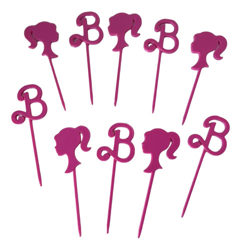 Pack 5 Mini Adorno De Barbie, Cake Topper, Cupcake