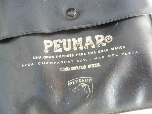 Funda Manual Peugeot Antiguo Agencia Peumar Catalogo Insigni (Usado)