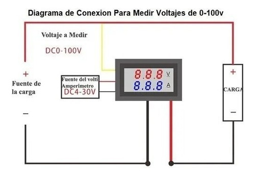 . Voltimetro Y Amperimetro Digital 0-100v 10a