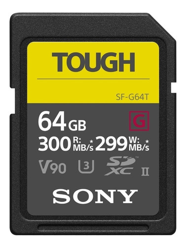 Tarjeta de memoria Sony SF-G64T  SF-G Series Tough 64GB