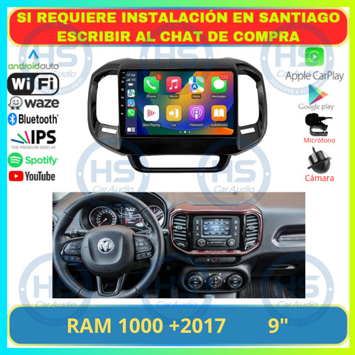 Radio 9 Pulgadas Android Auto Carplay Ram 1000 +2017