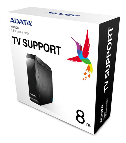 Imagen 4 de 4 de Disco Duro Externo Adata Hm800 8tb 3.5'' Usb 3.2 Tv Support