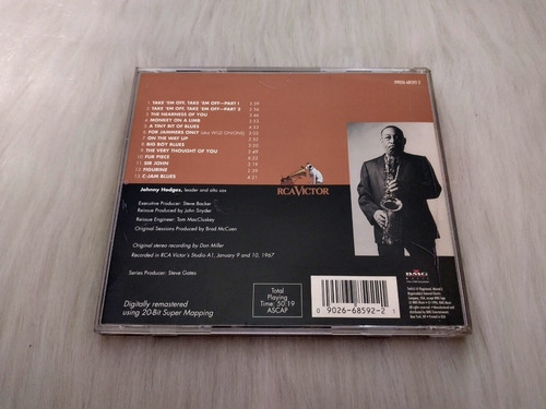 Cd Johnny Hodgers Triple Play 1996 Usado Importado (Usado)