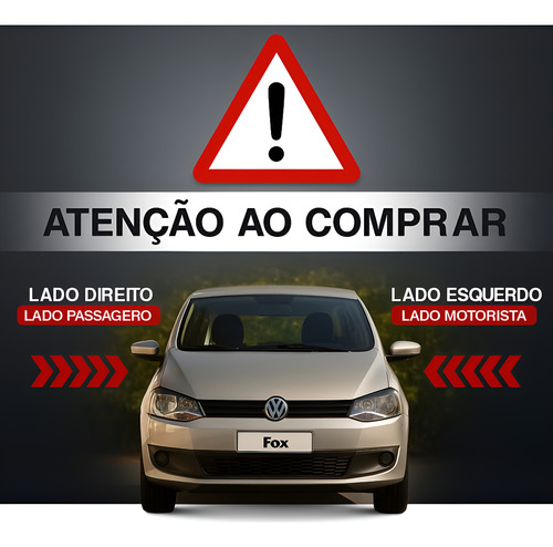 Retrovisor Elétrico Fox 2010 À 2014 Esquerdo Ficosa Com Seta