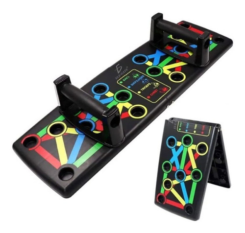 Tabla Push Up Lagartijas Crossfit Gym Ejercicio Color Negro Negro