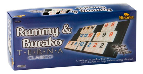 Rummy & Burako T.e.r.n.a Clásico Juego De Mesa Bisonte 7013