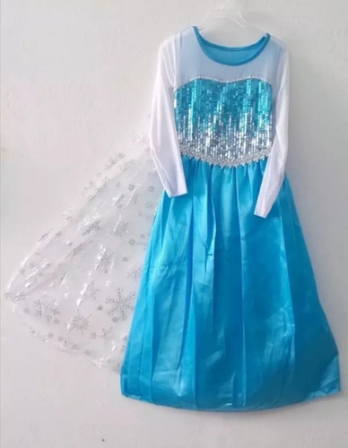 Imagen 6 de 6 de Vestido De Frozen , Talle S,m Y L,+ Trenza, Cetro Y Corona