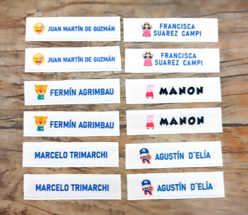 60 Etiquetas Personalizadas De Raso Termoadhesivas