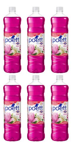 Pack 6 Poett 900ml Perfuma Y Desinfecta | Colección Completa