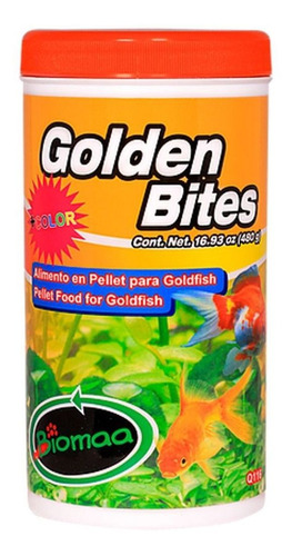 Imagen 1 de 1 de Alimento Comida Para Pez Japones Goldfish Golden Bites 480g