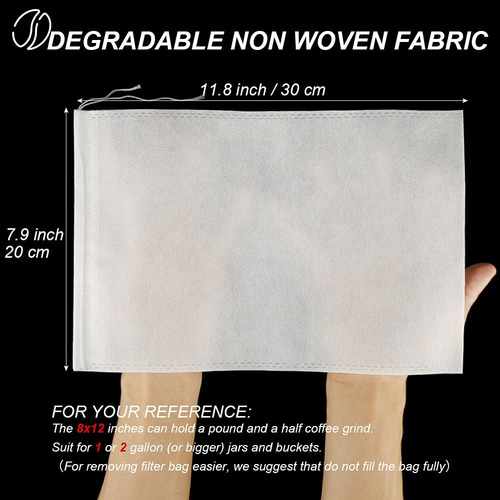 Bolsas De Filtro Café Para Cold Brew Desechables 20 X 30 Cm