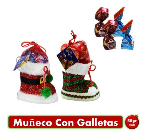 Estuche Regalo Adro Botín De Navidad Con Chocolates 55gr X2