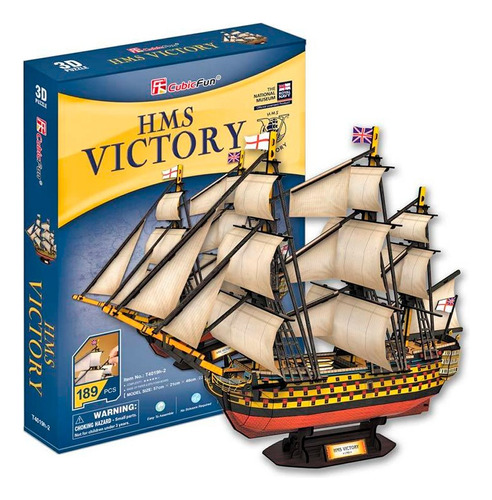 Maqueta Barco Hms Victory 189pcs - Cubicfun