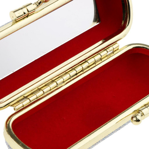 Estuche De Lápiz Labial Con Espejo Sellos De Joyería Retro