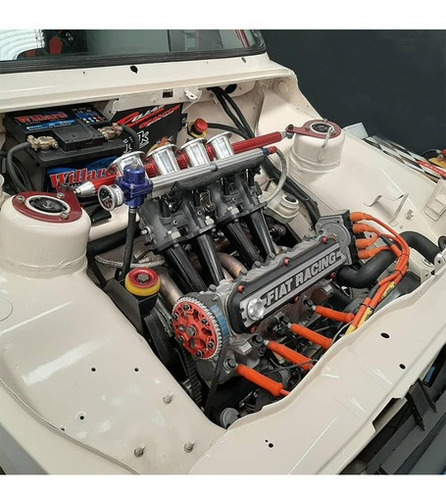Imagen 2 de 3 de Tapa De Valvulas Fiat Racing Negra Faster By Collino Full