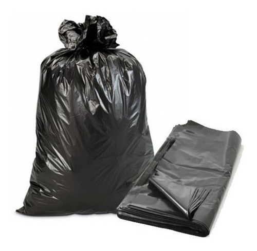 Imagen 1 de 1 de Bolsas De Residuos 60 X 90cm Negra Reforzada 30 Mic X 10
