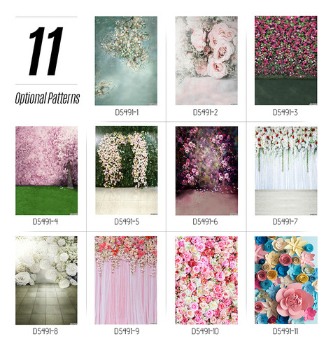 Fondo De Fotografía De Pared De Flores Andoer De 1,5 X 2,1 M