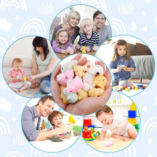 50 Und Pack Mini Mochi Squeeze Toy Fidget Spinner Para Niños Favores De Fiesta, Mini Cenas Juguetes De Alivio De Estrés De Animales Lindos