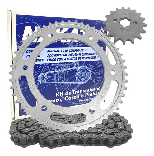 Kit Relação Transmissão Nakata Tm10130 Honda Nxr 150 Bros