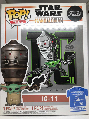 Funko Pop Tees Star Wars Mandalorian Ig-11 Child Exclusivo S