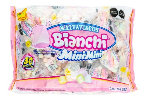 Malvavisco Bonbom Mini Mini Bianchi 840 Gr Fresa Y Vainilla