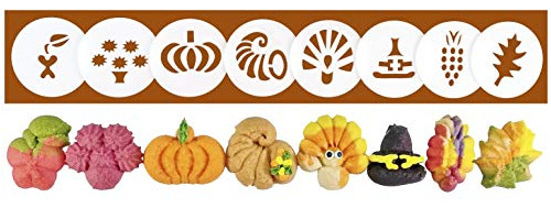 Juego De 8 Discos Para Prensas De Galletas Thanksgiving