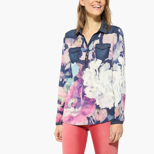 Blusa Desigual Floral Pastel L Nueva Con Envío