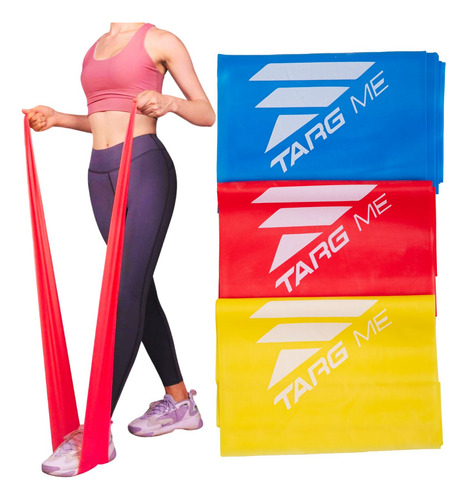 Kit 3 Faixa Elástica Thera Band Treino Fisioterapia Targ Me