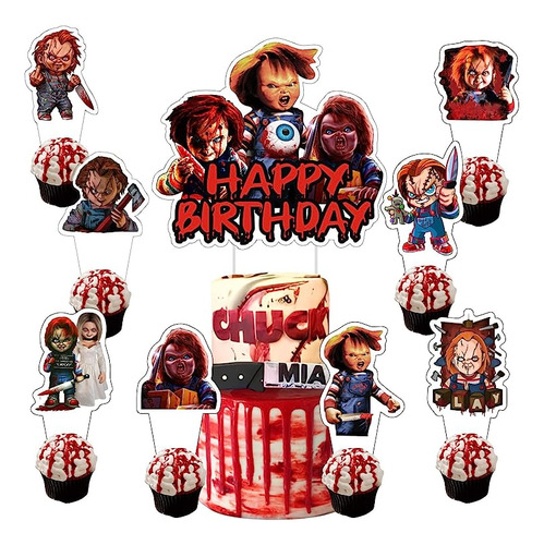 25 Decoraciones Para Tartas Chucky Con Adorno Para Tartas 24