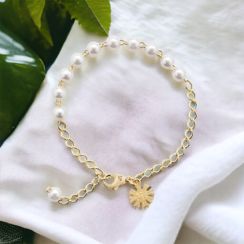 Lembrança Pulseira Dezena Pérola Madrinha Laço Eterno