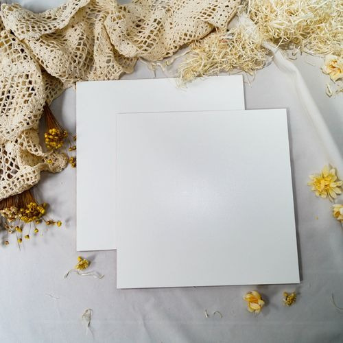Base Tortas 20x20 Madera Mdf Doble Cara Fibrofacil Blanca X5 Blanco