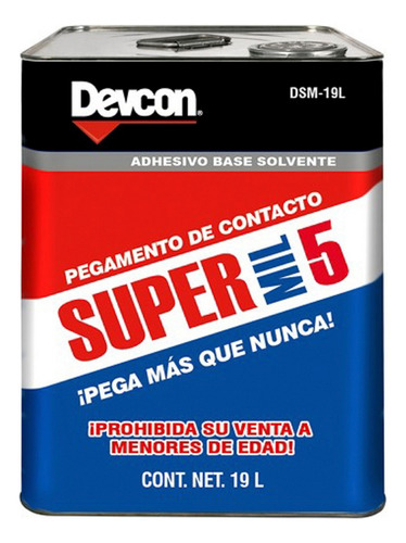 Adhesivo Contacto Super Mil 19l 642oz Devcon Dsm-19l-1