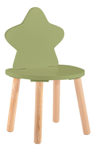 Silla De Estrella Para Niñas Y Niños Duduk Color de la estructura de la silla Verde