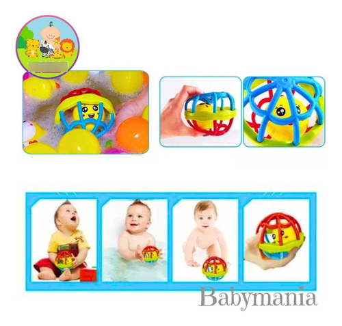 Pelota Sensorial Cascabel Bebe 10x10