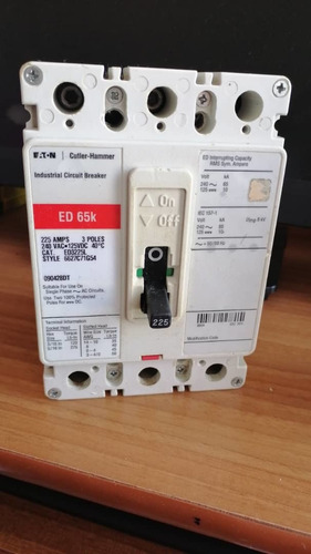 Breaker Eaton Cutlel Hanmer Ed De 225 Amp 