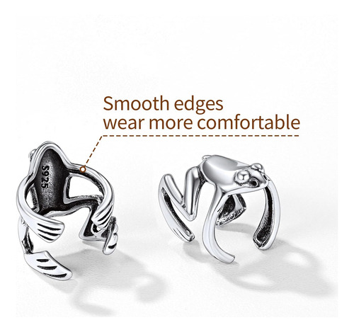 Chicsilver Pendientes De Plata De Ley 925 Con Forma De Rana