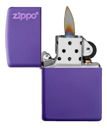 Imagen 2 de 5 de Encendedor Zippo Classic Purple Matte Morado Zp237zl