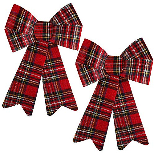 2 Pack 12 X 18 Inches Red Christmas Bows Christmas Wrea...