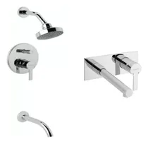 Comprar Combo Griferías Hydros Calyx Monocomando Lav Pared Ducha