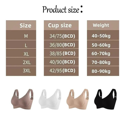 Hjb Brasier Sin Varillas For Mujer, Sujetador Push Up Sin