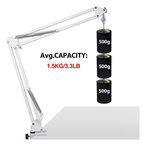 Brazo De Soporte Blanco Para Hyperx Quadcast, Soporte De Esc
