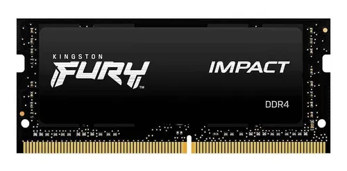 Memória RAM Para Notebook DDR4 32gb 3200Mhz CL20 (1x32gb) Kingston Fury Impact KF432S20IB/32 Gamer Sodimm Preto
