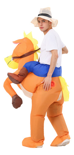 Nuevo Disfraz Inflable Divertido De Equitación Para Caballo, Unisex, Adulto